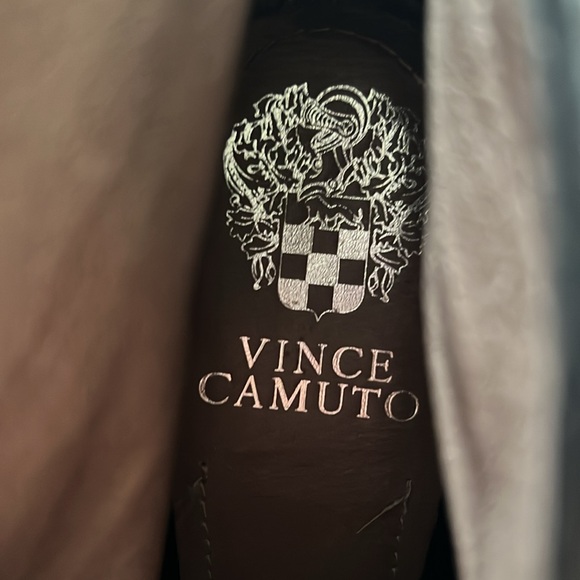 Vince Camuto Black Peep-Toe Zip Heels, Size 10 - Picture 4 of 6